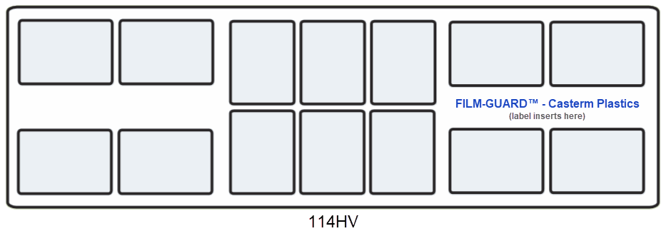 114HV Clear X-Ray Mount, 14 Pockets #2 Film 100/pack-CASTERM