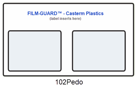 102Pedo clear vinyl X-Ray mount - FILM-GUARD™ from CastermPlastics.com