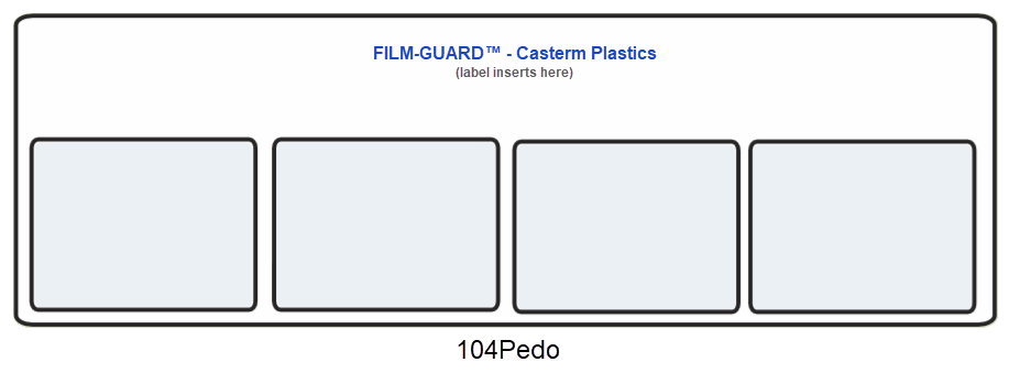 104Pedo clear vinyl X-Ray mount - FILM-GUARD™ from CastermPlastics.com