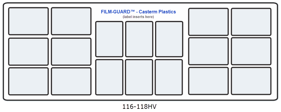 116-118HV clear vinyl X-Ray mount - FILM-GUARD™ from CastermPlastics.com